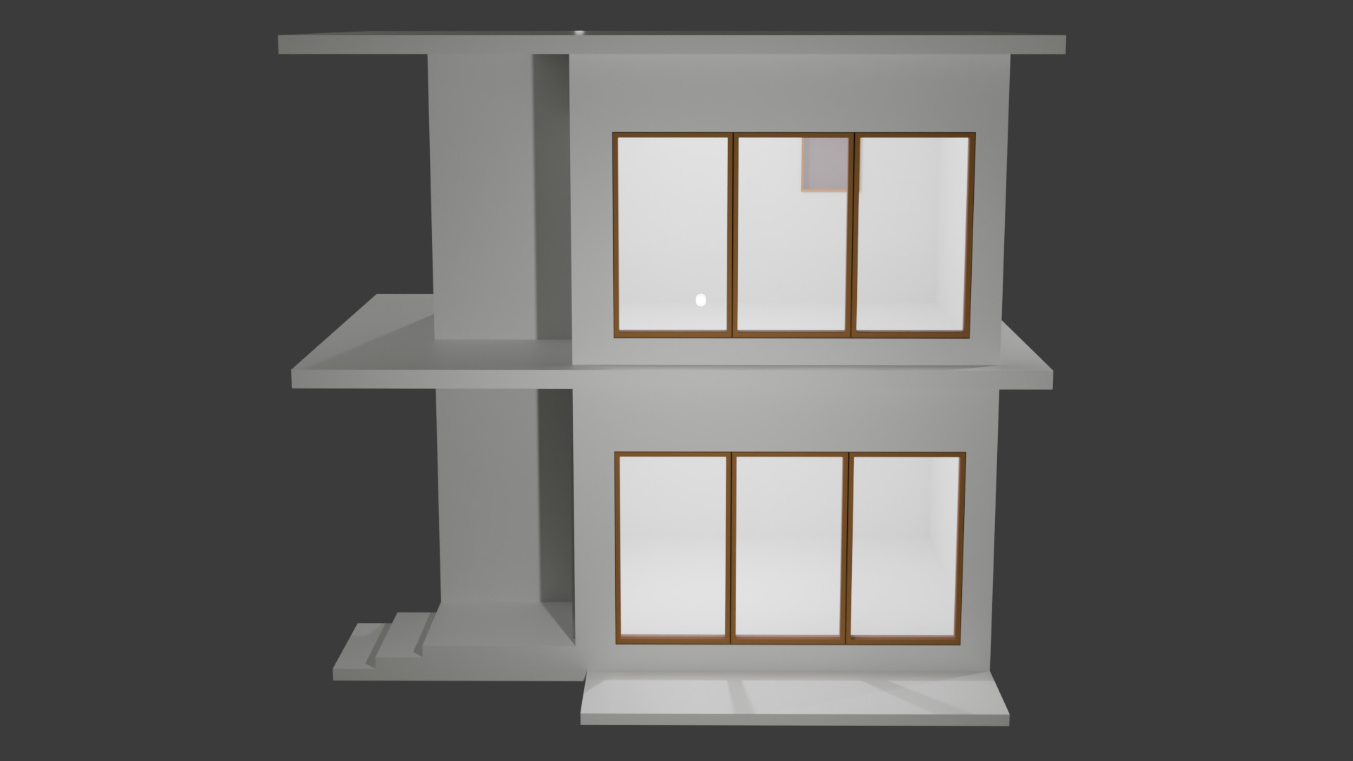 Modern Minimalist Micro House 3D Model 3D model_1