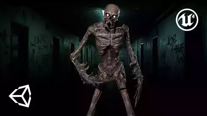 Nightmare Monster 5 Low-poly 3D model