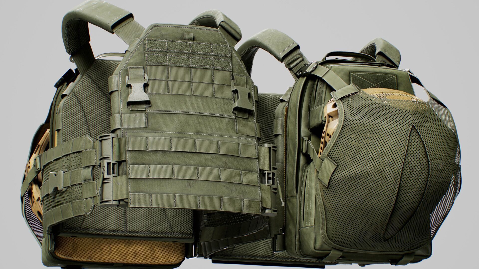 TYR Tactical PICO DSX Assaulter Plate Carrier V5 Low-poly 3D model_17