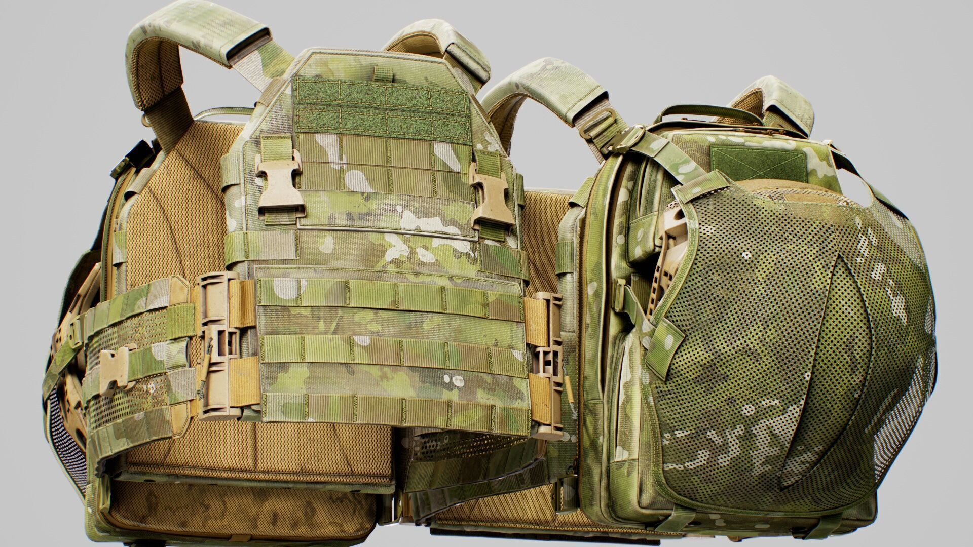 TYR Tactical PICO DSX Assaulter Plate Carrier V5 Low-poly 3D model_16