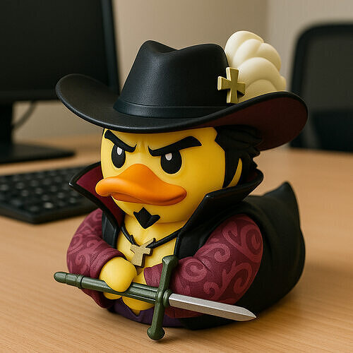 Rubber Duck - Mihawk fanart One Piece - 3d print 3D print model