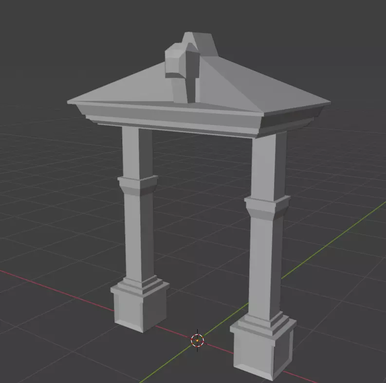 Fantasy Gate  Low Poly Game Asset Low-poly 3D model_0