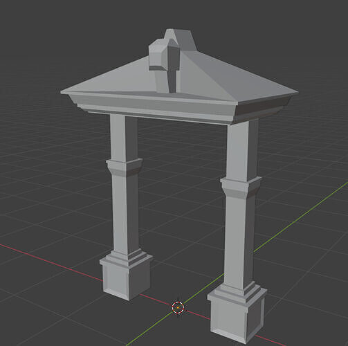 Fantasy Gate  Low Poly Game Asset Low-poly 3D model