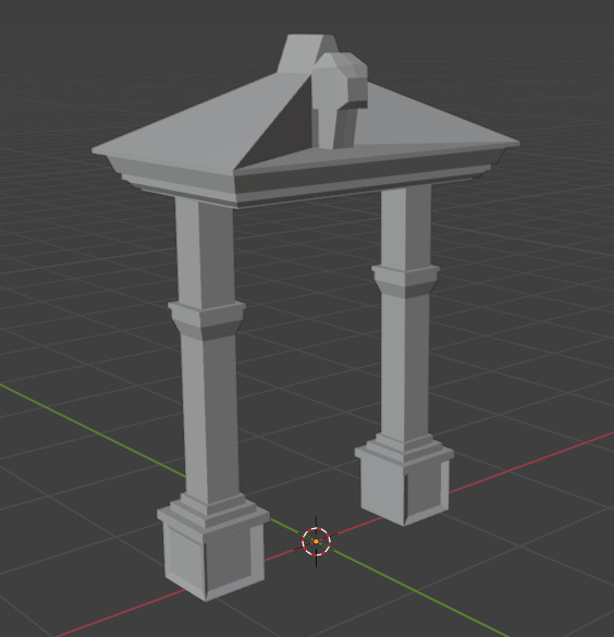 Fantasy Gate  Low Poly Game Asset Low-poly 3D model_1