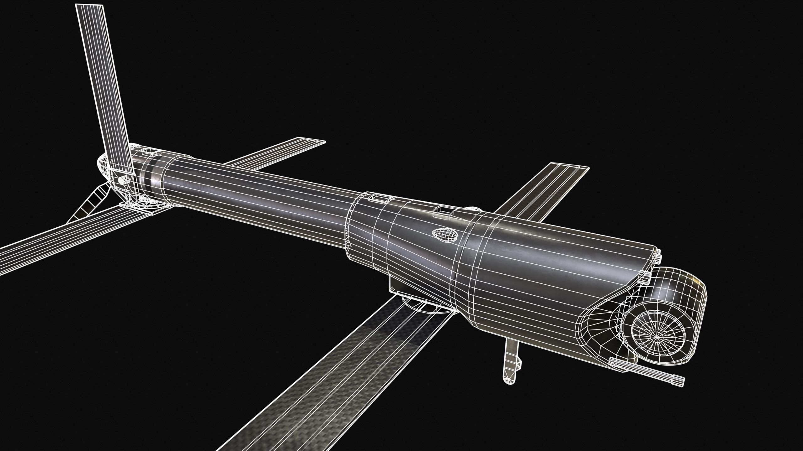 Loitering Munition Switchblade 600 Drone PBR Low-poly 3D model_13