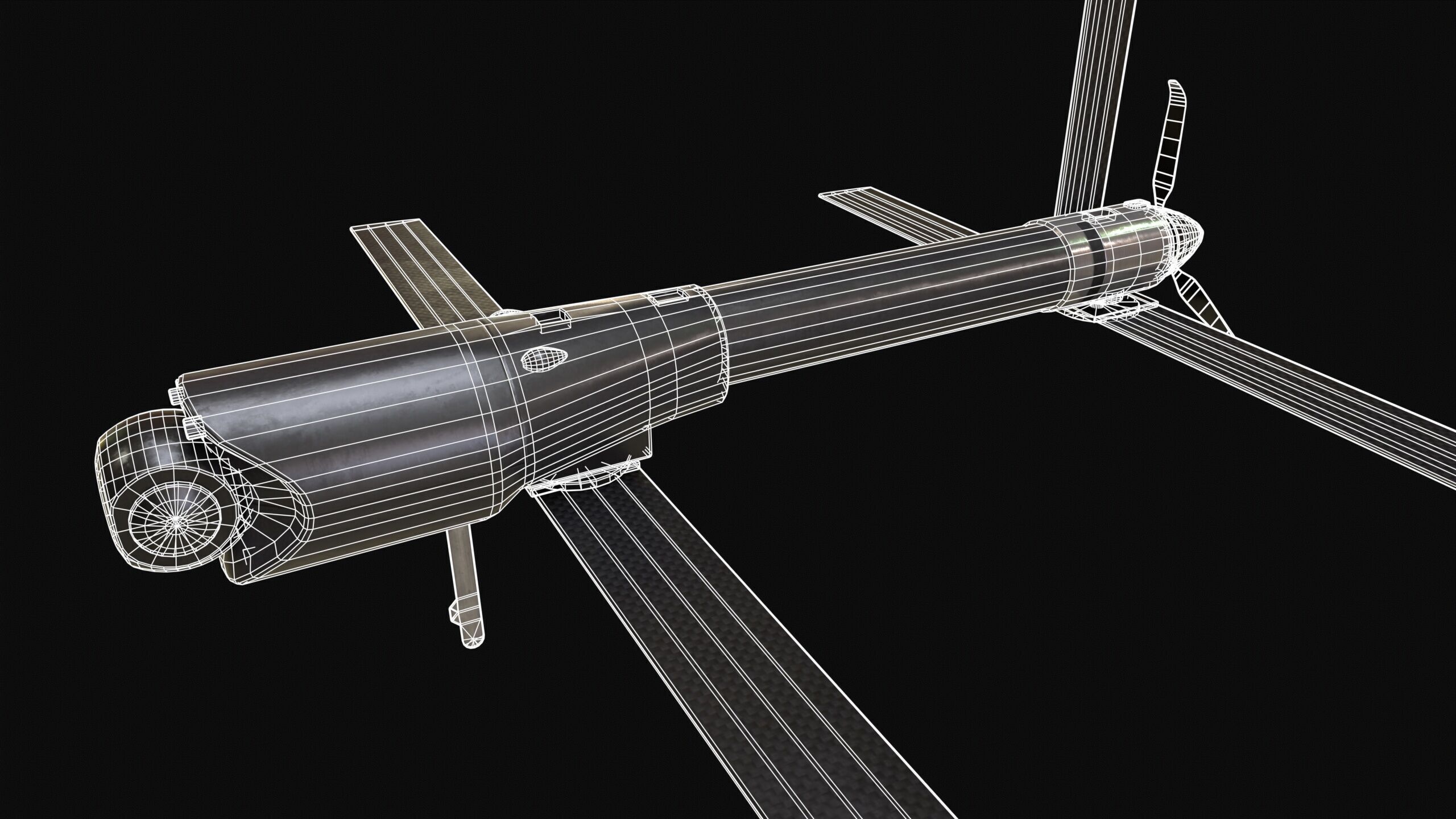 Loitering Munition Switchblade 600 Drone PBR Low-poly 3D model_15