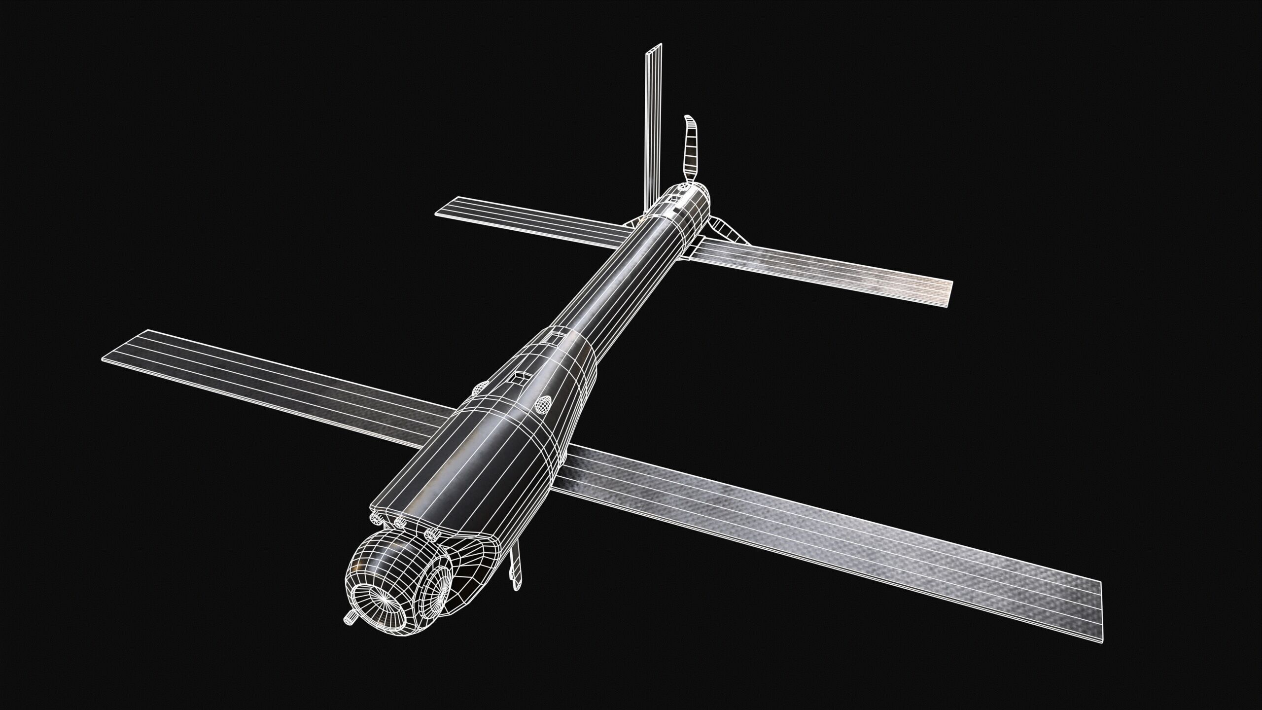 Loitering Munition Switchblade 600 Drone PBR Low-poly 3D model_9