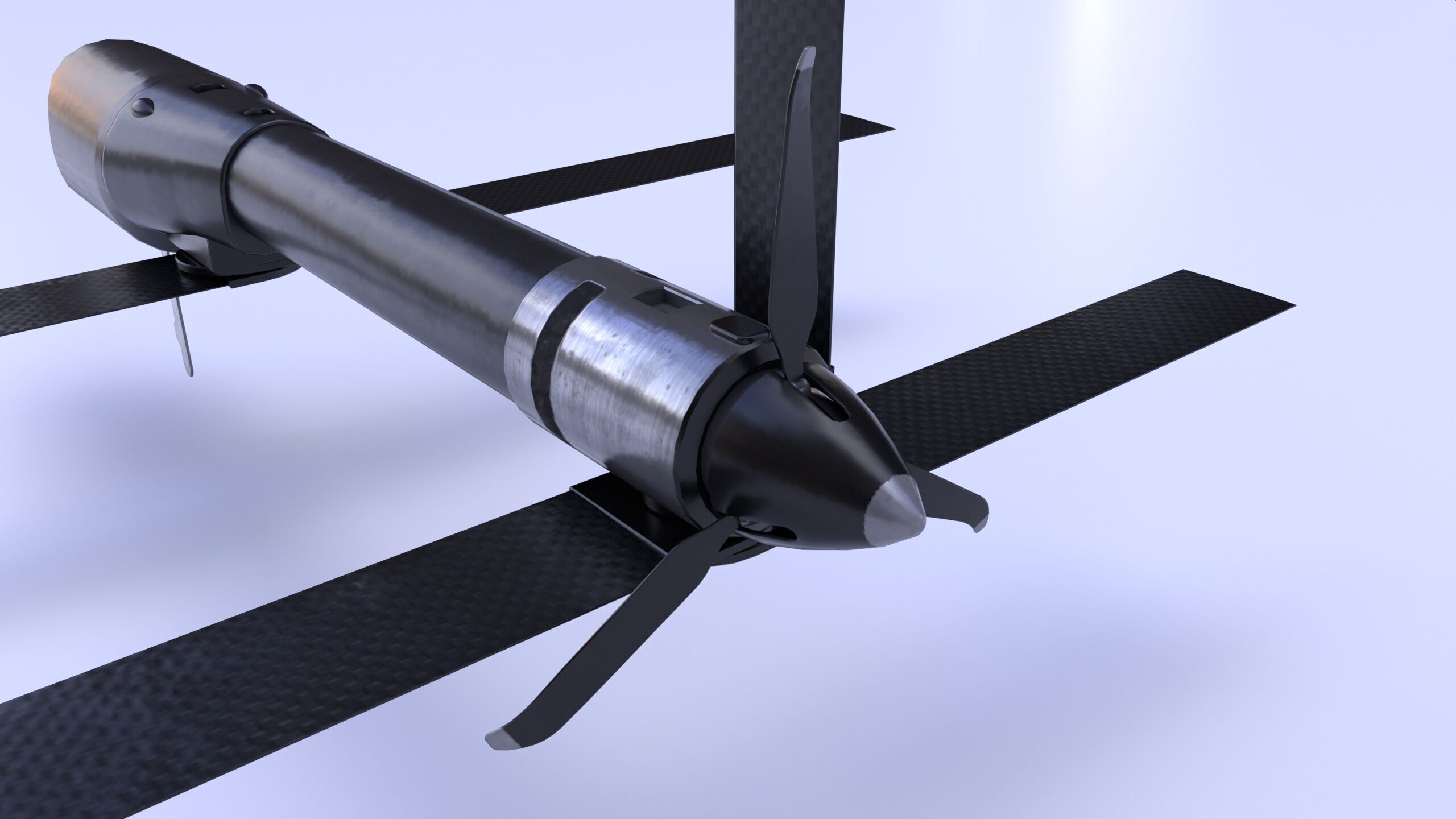 Loitering Munition Switchblade 600 Drone PBR Low-poly 3D model_4