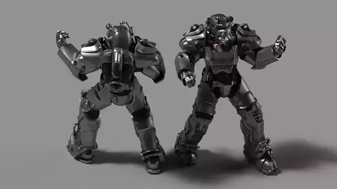 T 60 Combat Armor Fallout Talking for 3D Print 3D print model