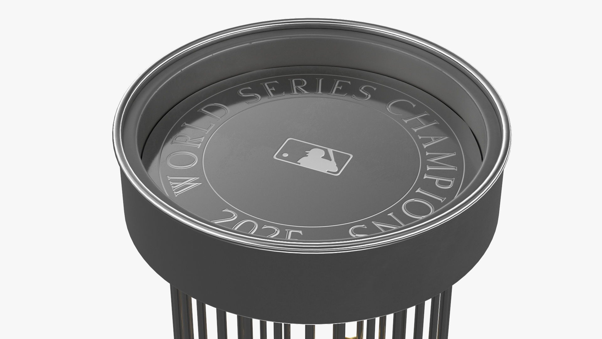 Baseball Modern Adjustable Desk with Laptop and Trophy 3D model_13