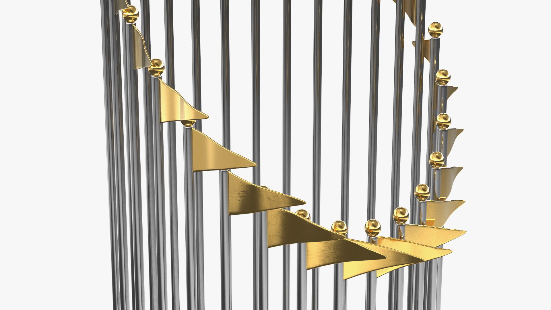 Baseball Modern Adjustable Desk with Laptop and Trophy 3D model_11