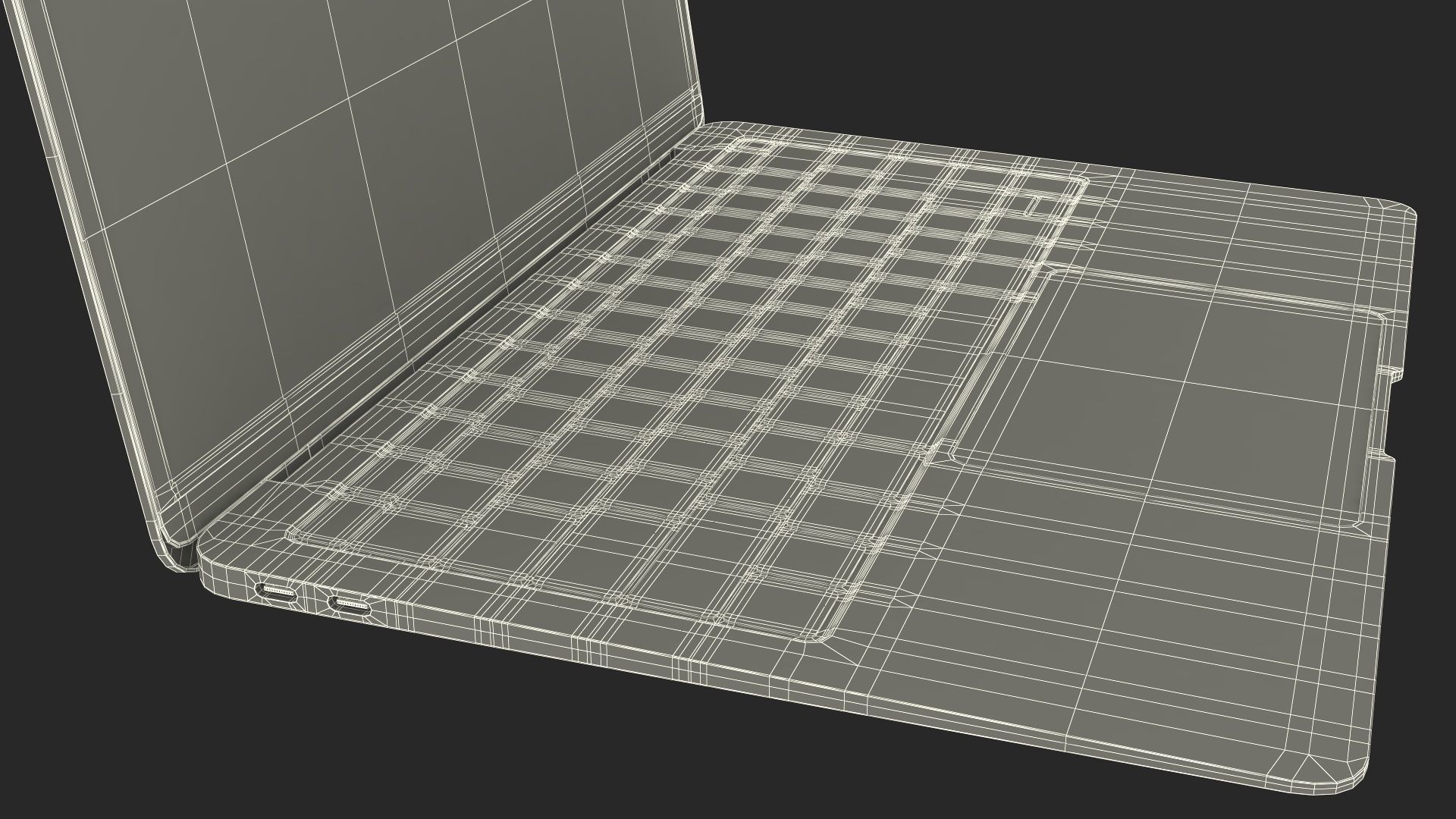 Baseball Modern Adjustable Desk with Laptop and Trophy 3D model_45