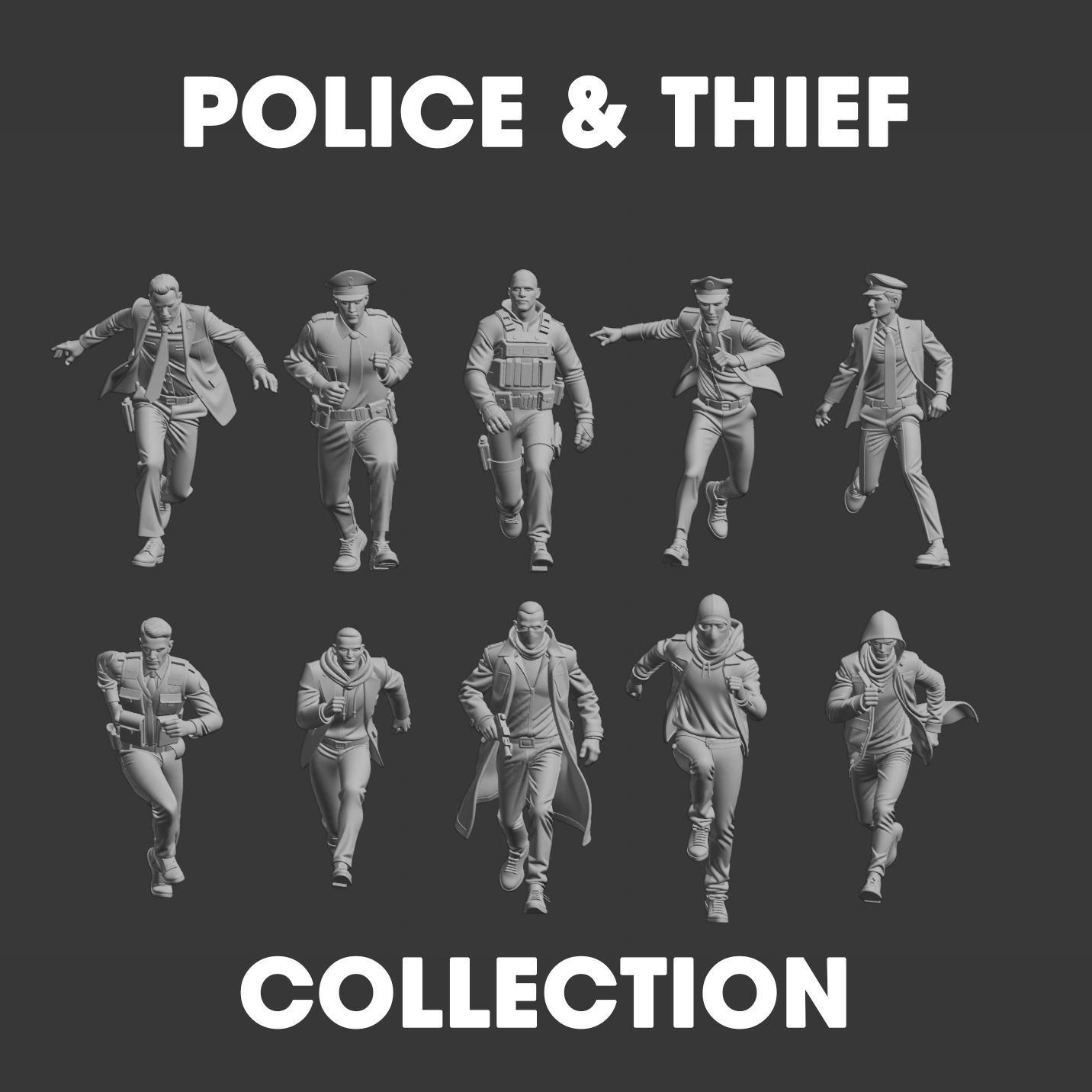 100 Plus Human Megapack diorama figure 3D print model_7