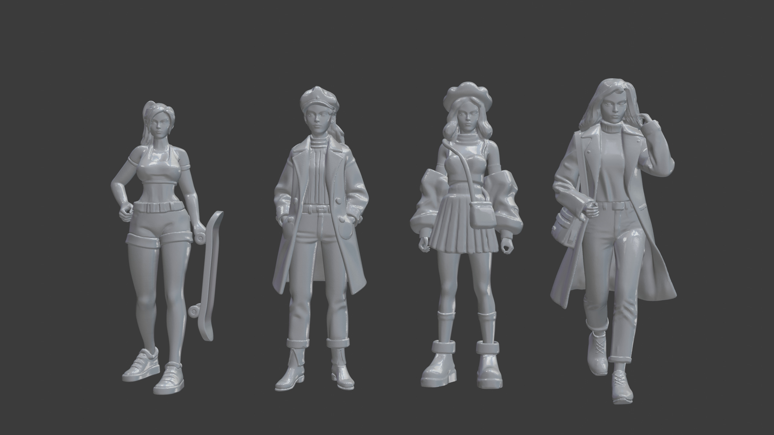 100 Plus Human Megapack diorama figure 3D print model_11