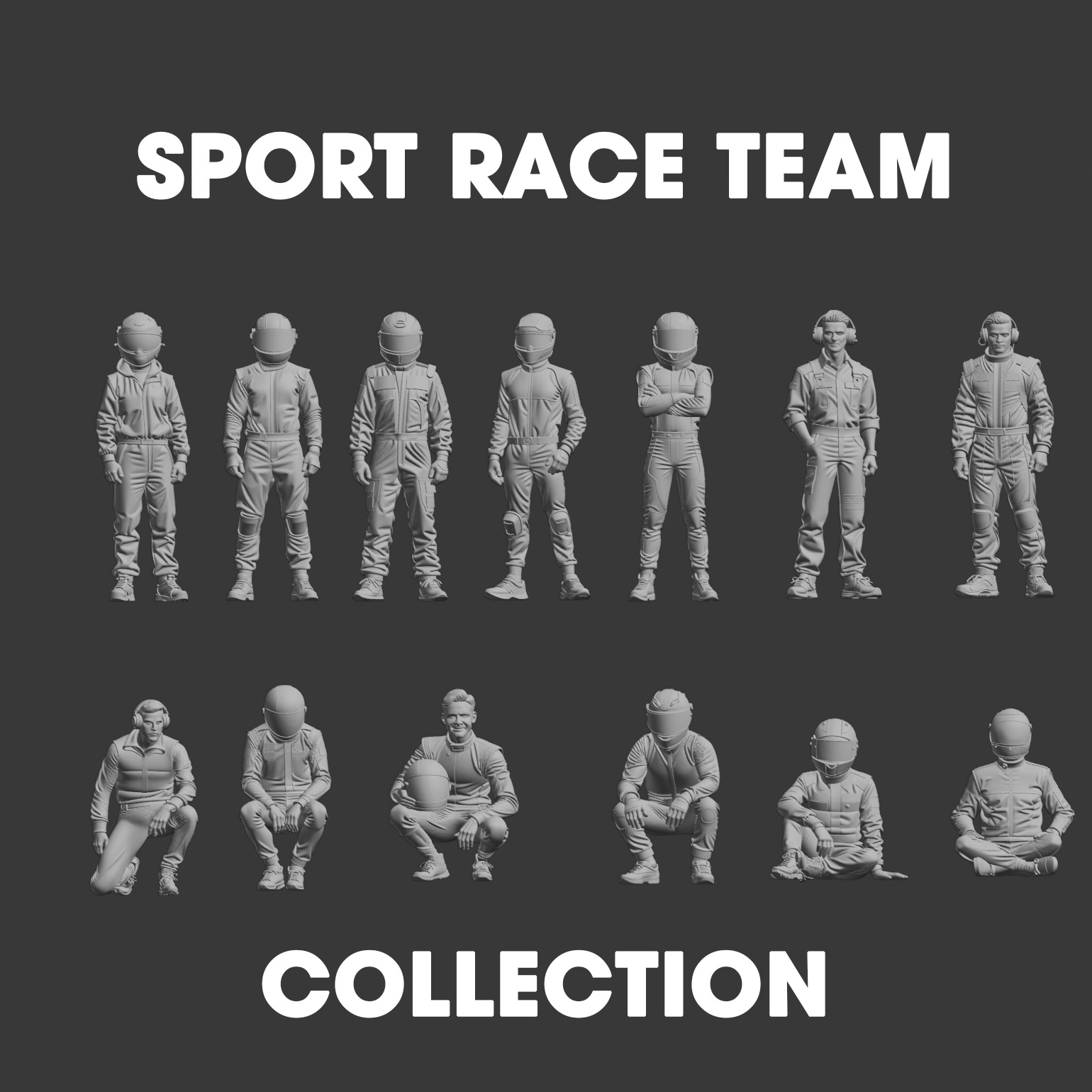 100 Plus Human Megapack diorama figure 3D print model_6