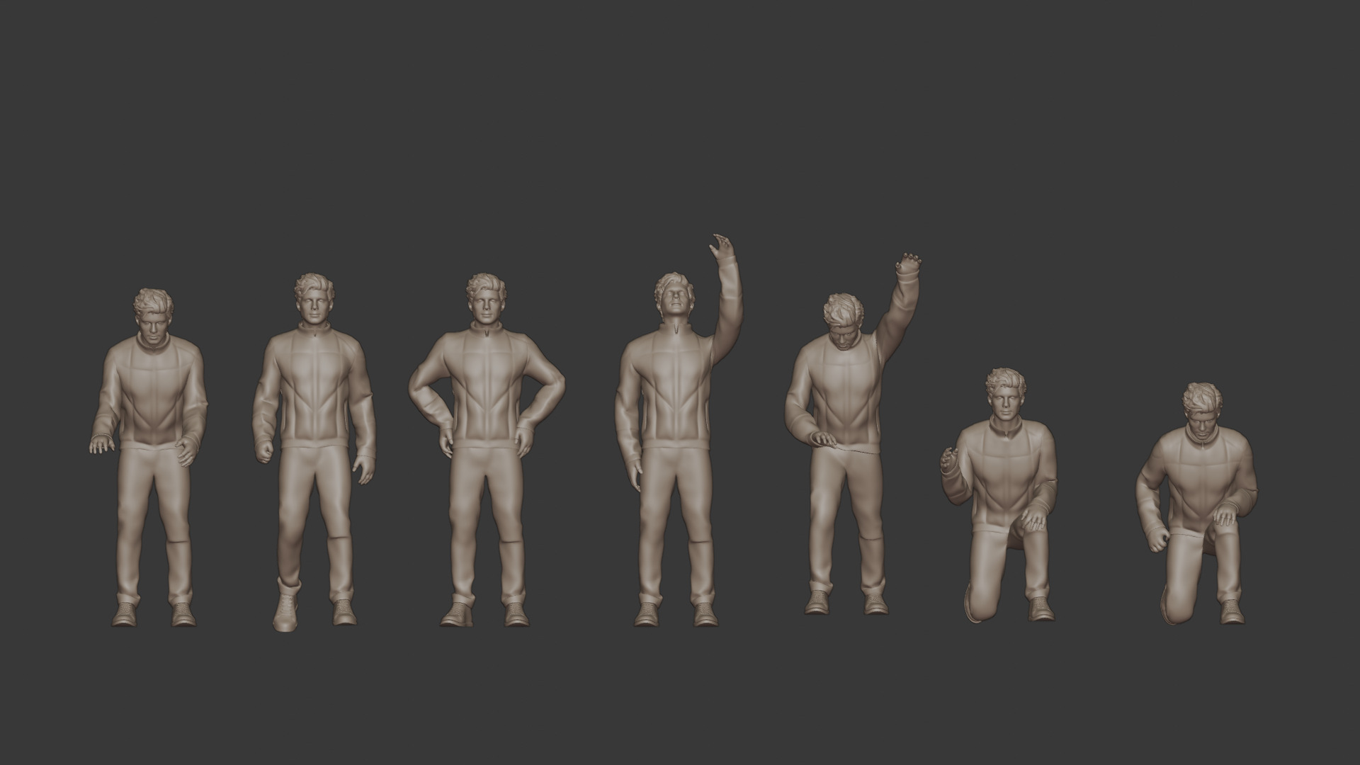 100 Plus Human Megapack diorama figure 3D print model_12
