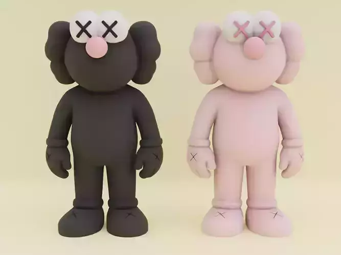 KAWS Companion BFF Toy Plush Pink Black