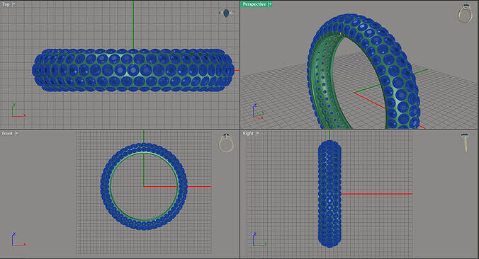 Iced out ring 3D print model