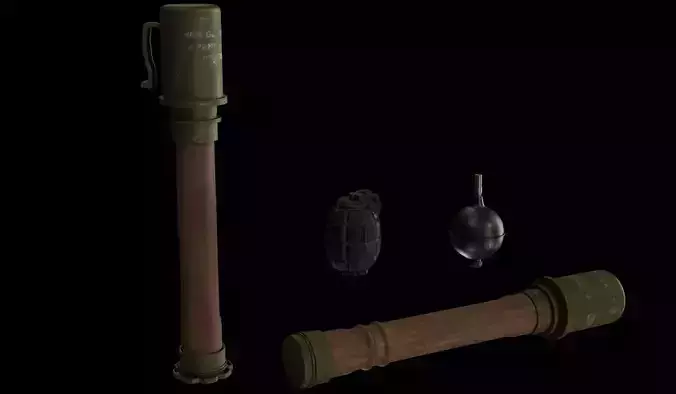 World War 1 And 2 Grenades - Game Ready