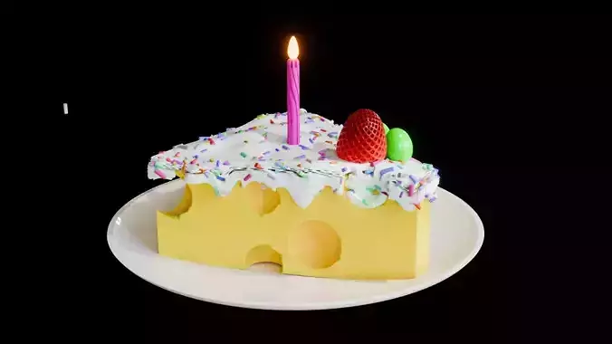 Dessert Quarter Strawberry fruit cheese  cake