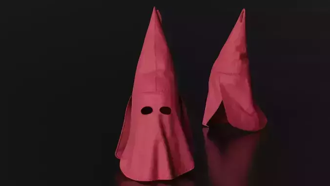 Red Mask Ku Klux Klan 3D model