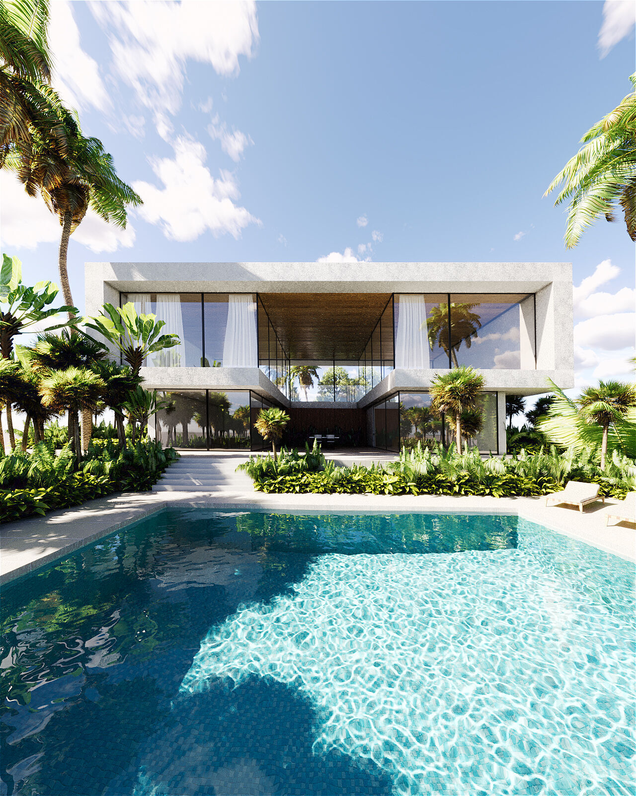 Villa Pool 3D model_0