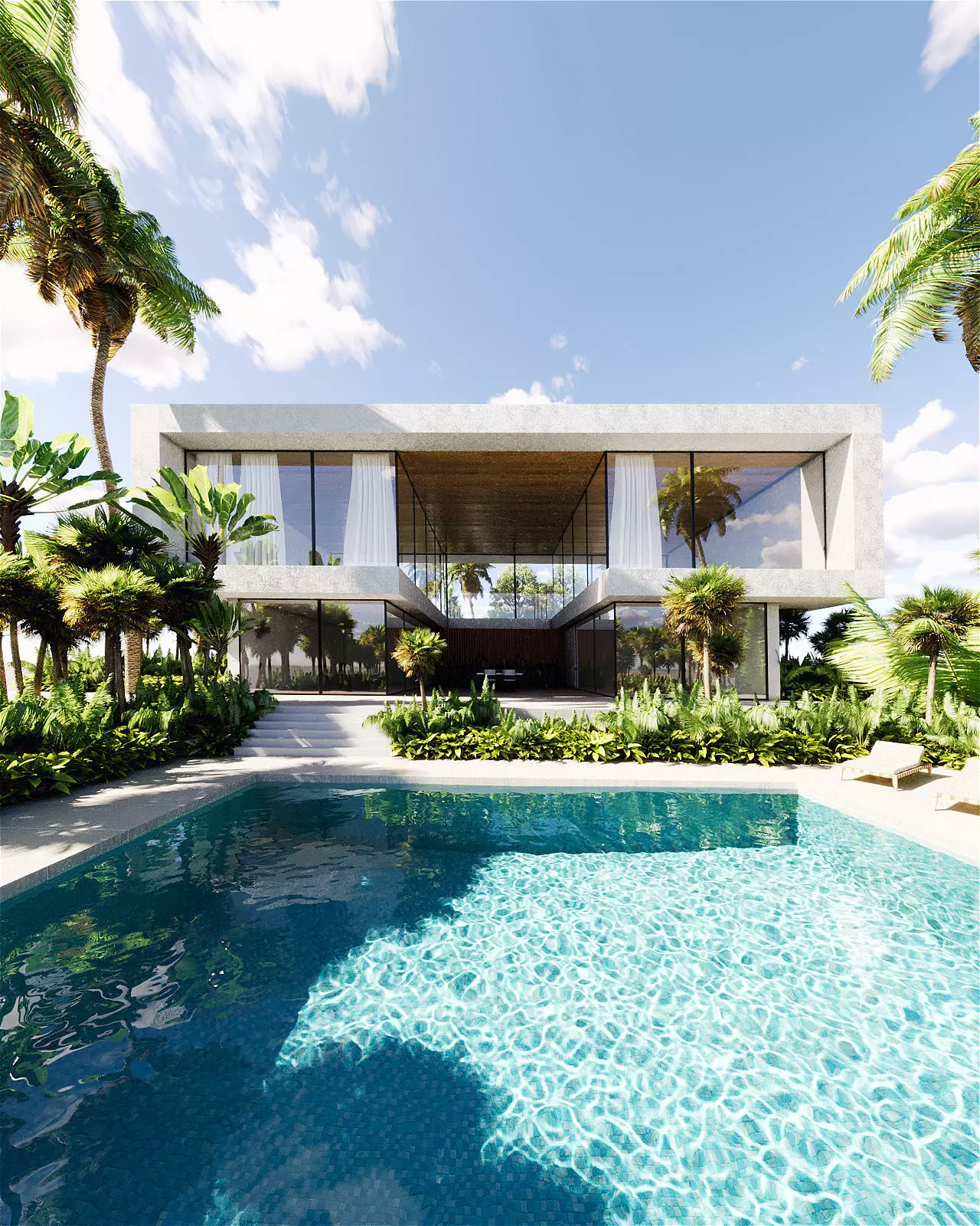 Villa Pool 3D model_0