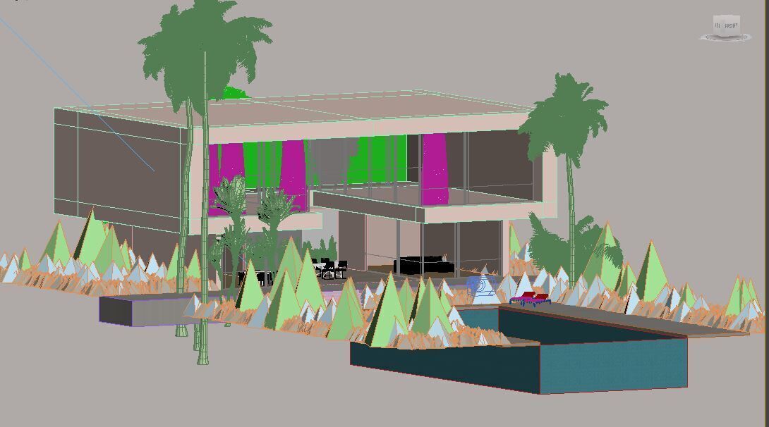 Villa Pool 3D model_7