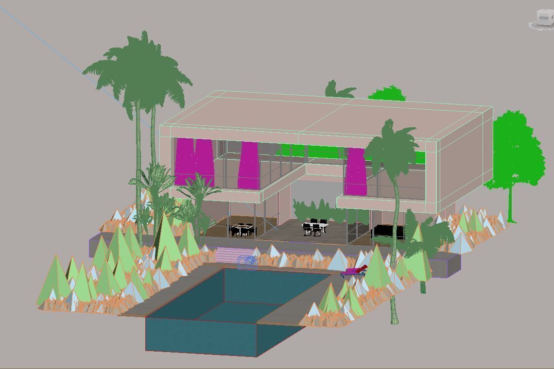 Villa Pool 3D model_6