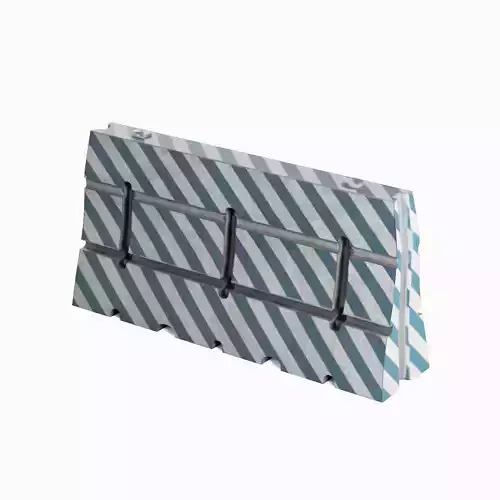 Dirty Traffic Barrier 05 3D model