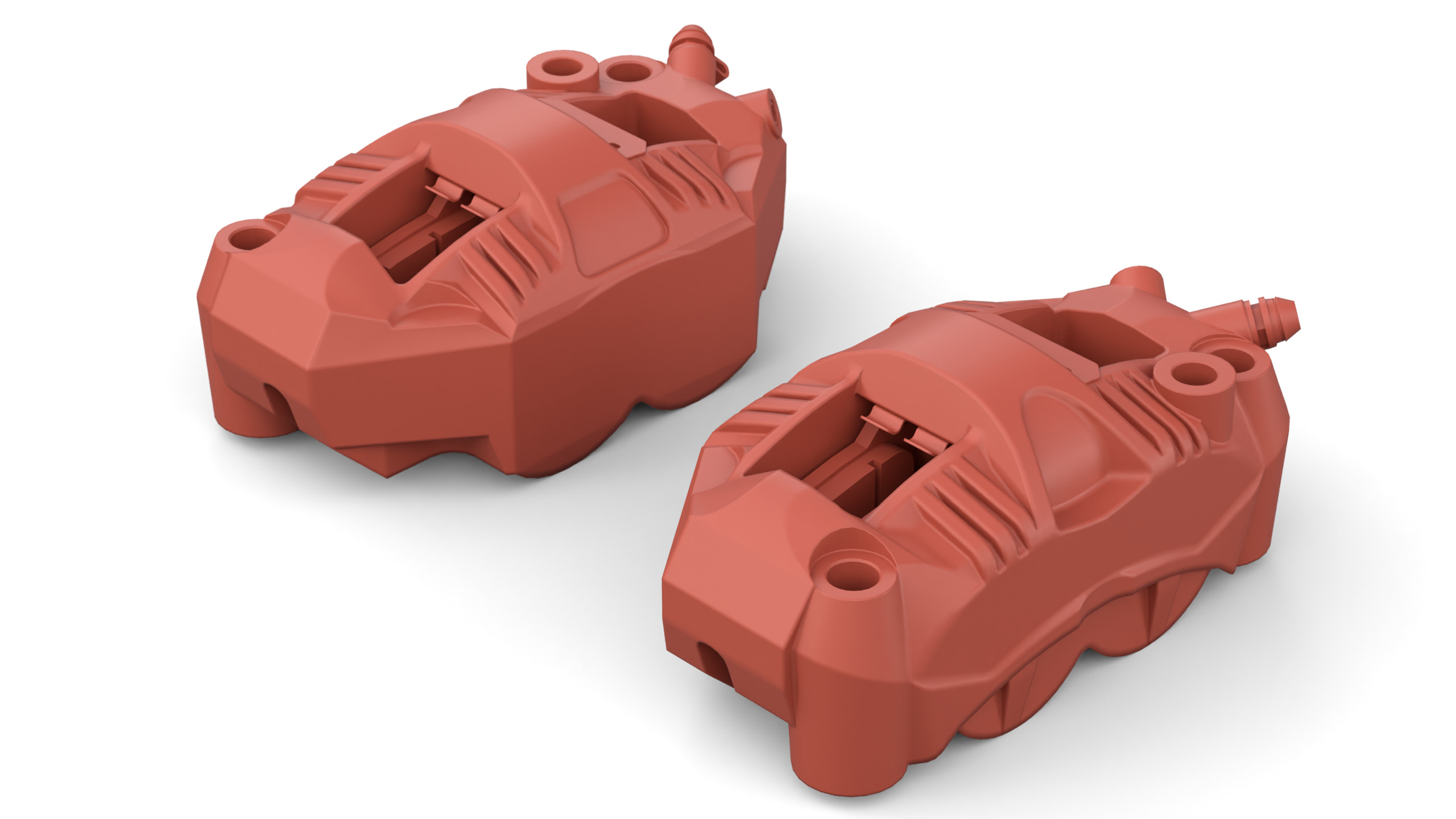 Brembo GP4 RS Caliper Low-poly 3D model_13
