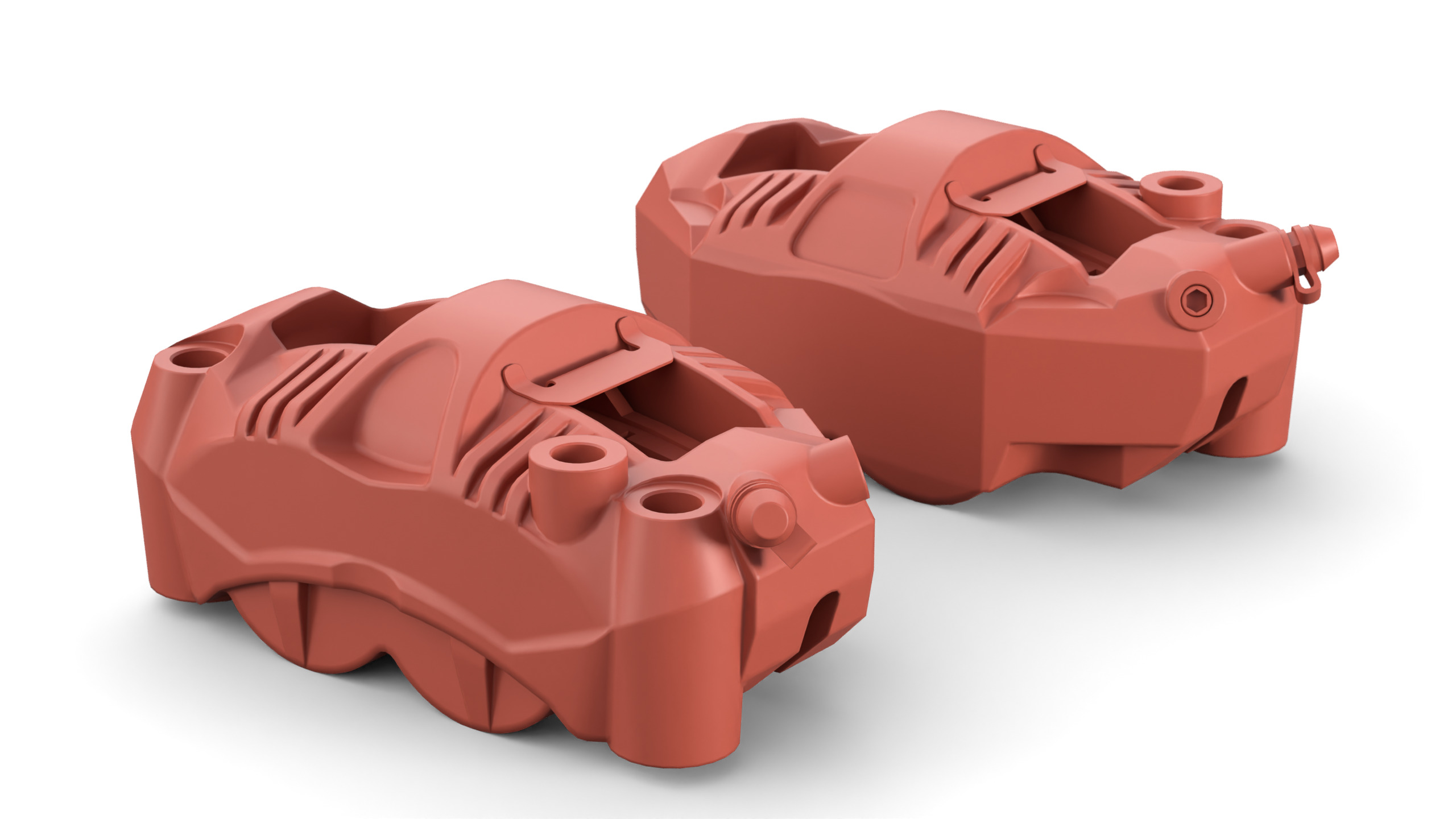 Brembo GP4 RS Caliper Low-poly 3D model_9