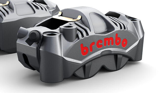 Brembo GP4 RS Caliper Low-poly 3D model 4