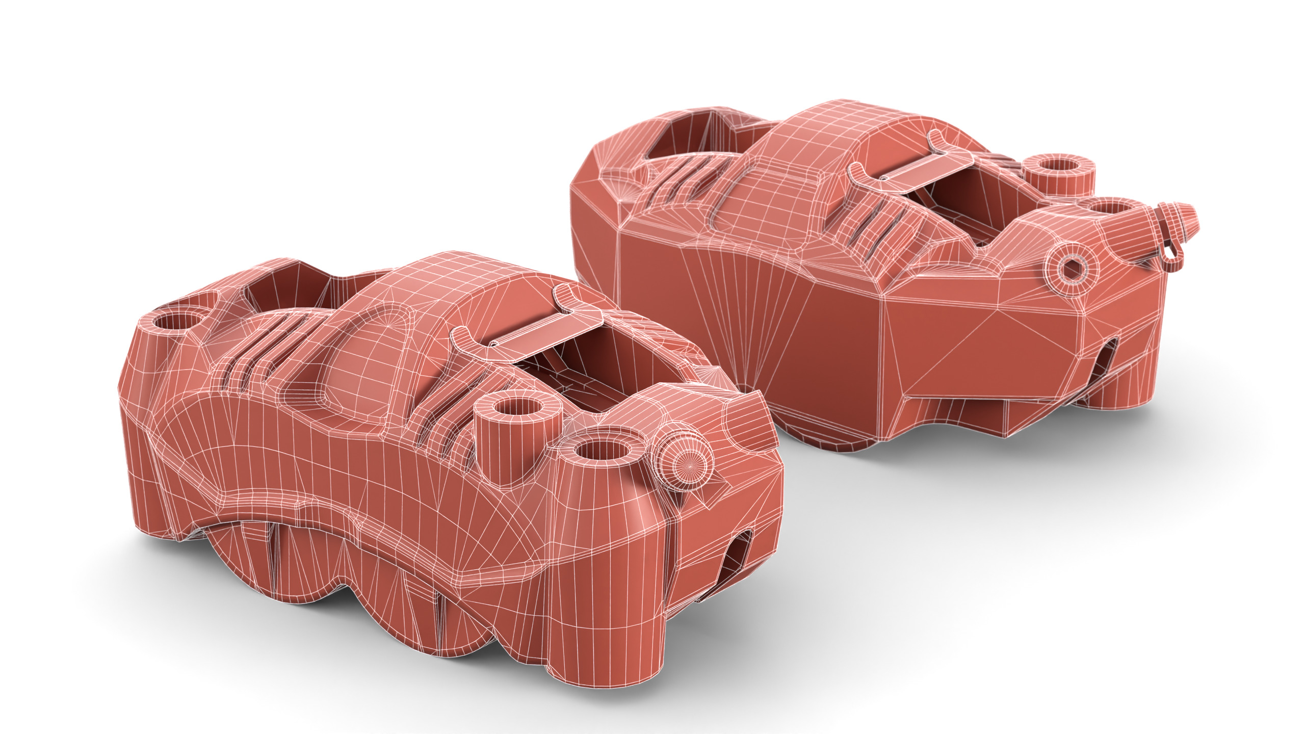 Brembo GP4 RS Caliper Low-poly 3D model_10