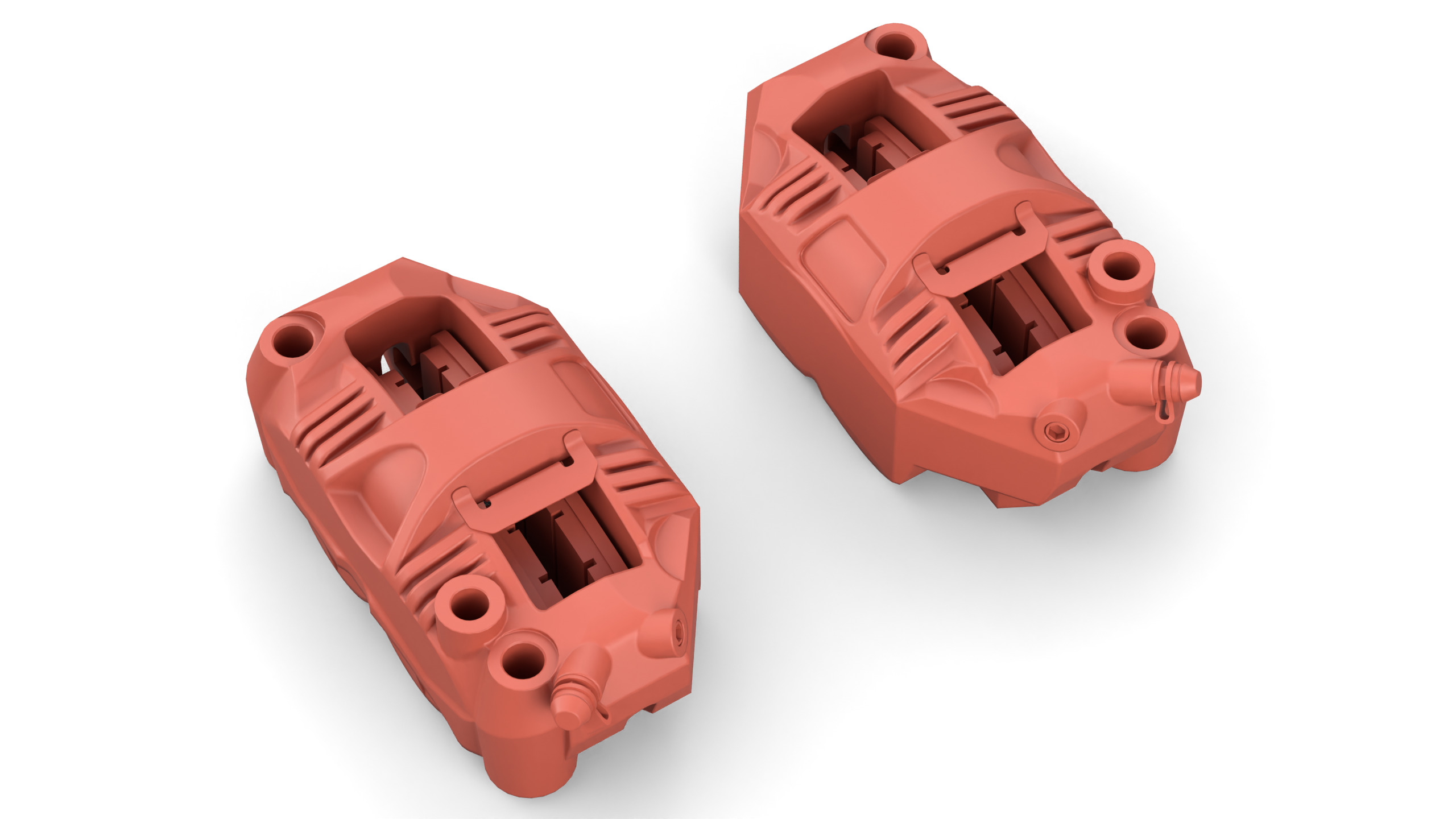 Brembo GP4 RS Caliper Low-poly 3D model_11