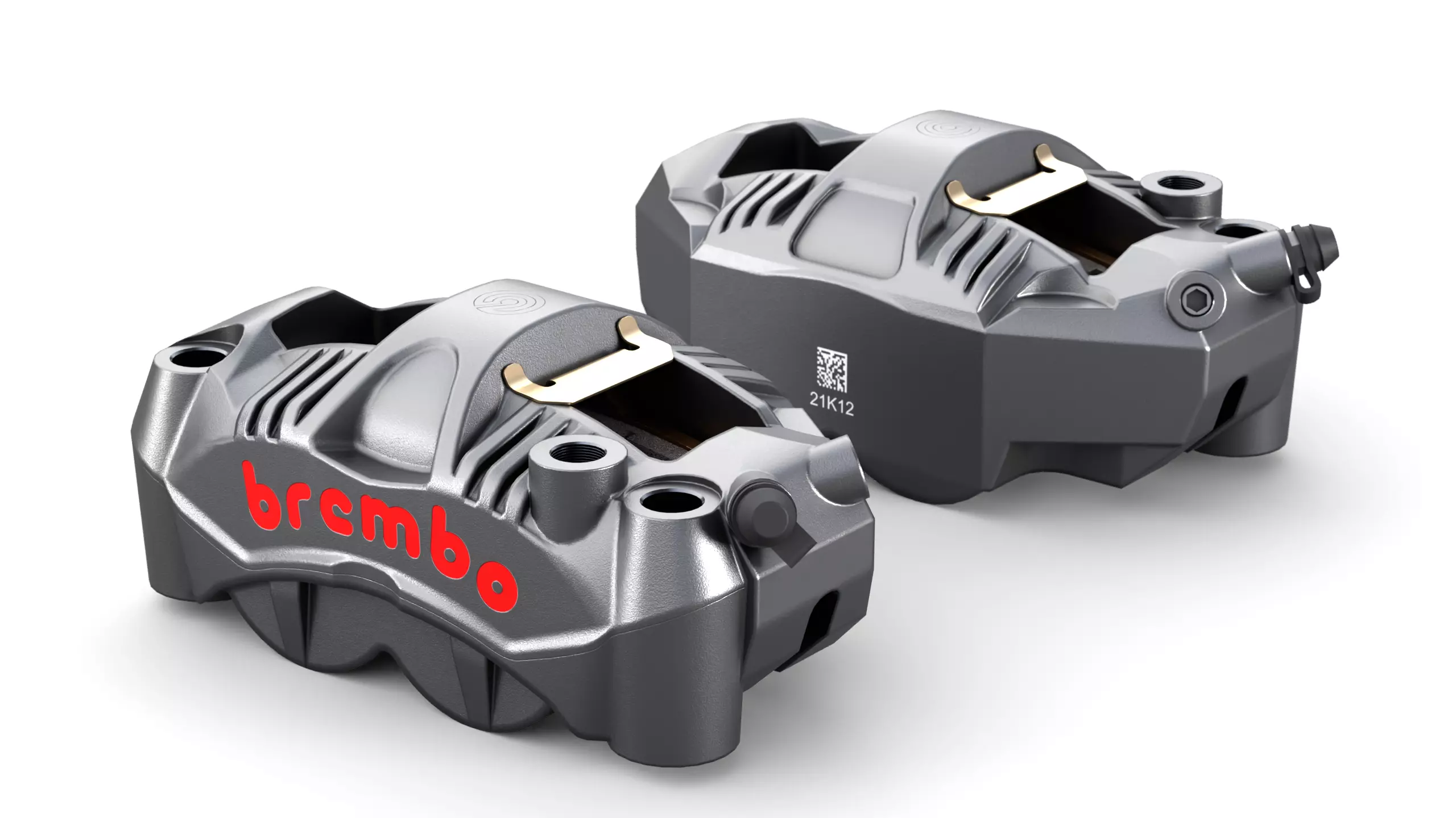 Brembo GP4 RS Caliper Low-poly 3D model_0