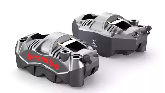 Brembo GP4 RS Caliper Low-poly 3D model