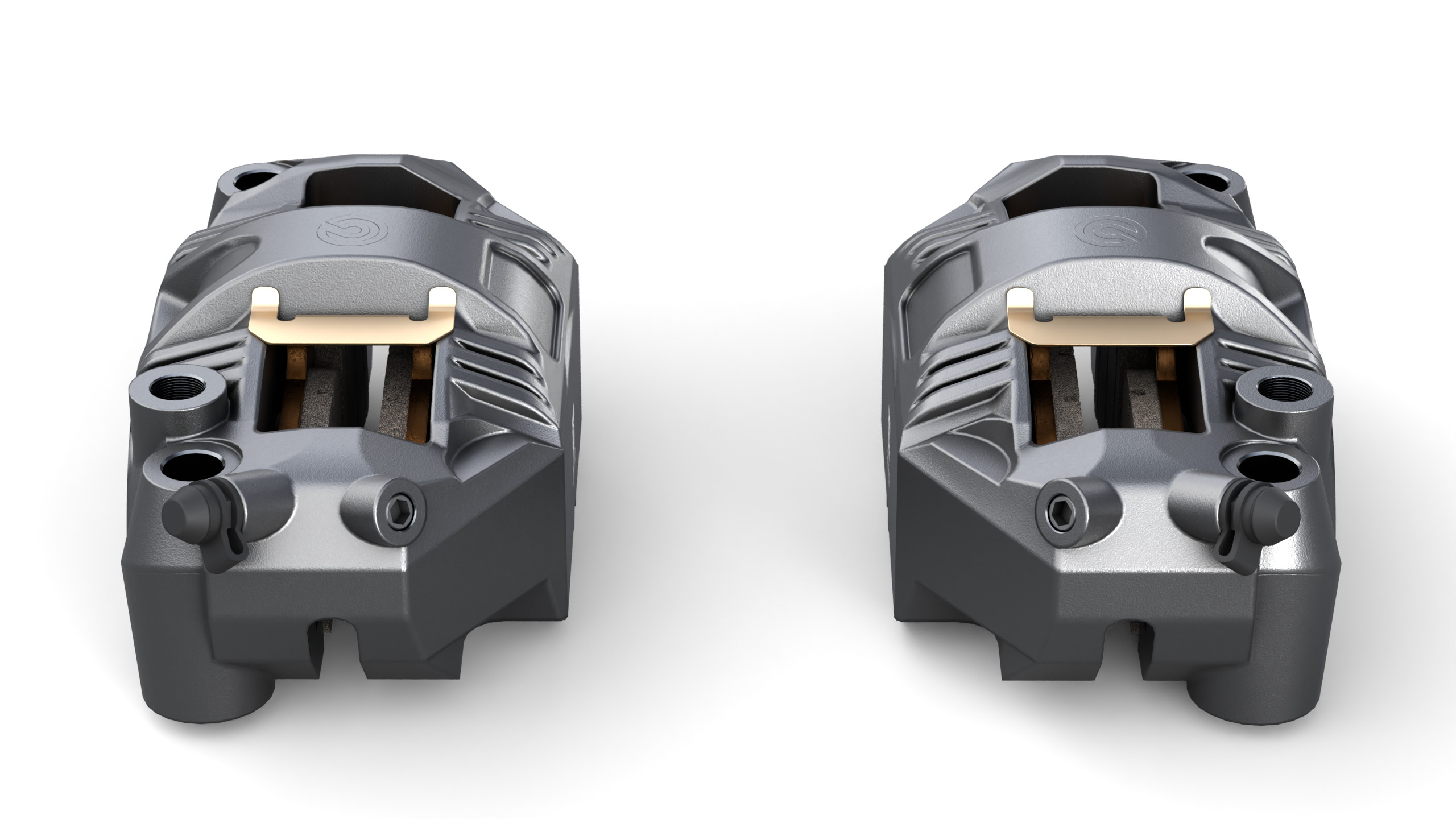 Brembo GP4 RS Caliper Low-poly 3D model_6