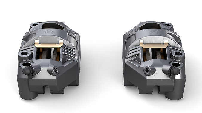 Brembo GP4 RS Caliper Low-poly 3D model 7