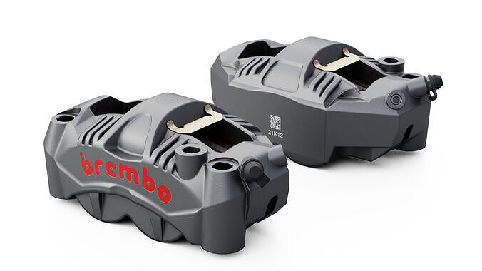 Brembo GP4 RS Caliper Low-poly 3D model