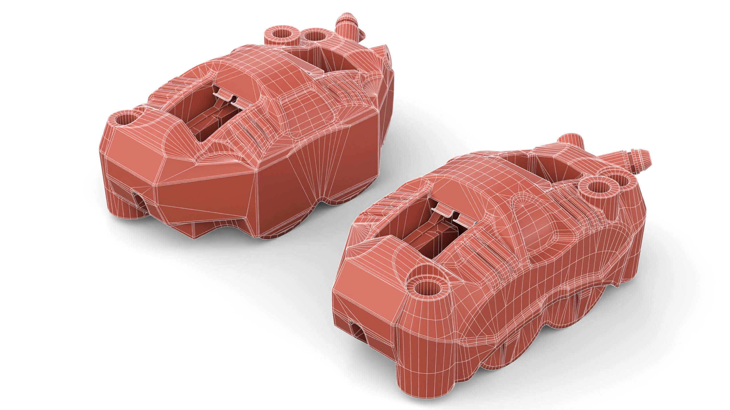 Brembo GP4 RS Caliper Low-poly 3D model_14