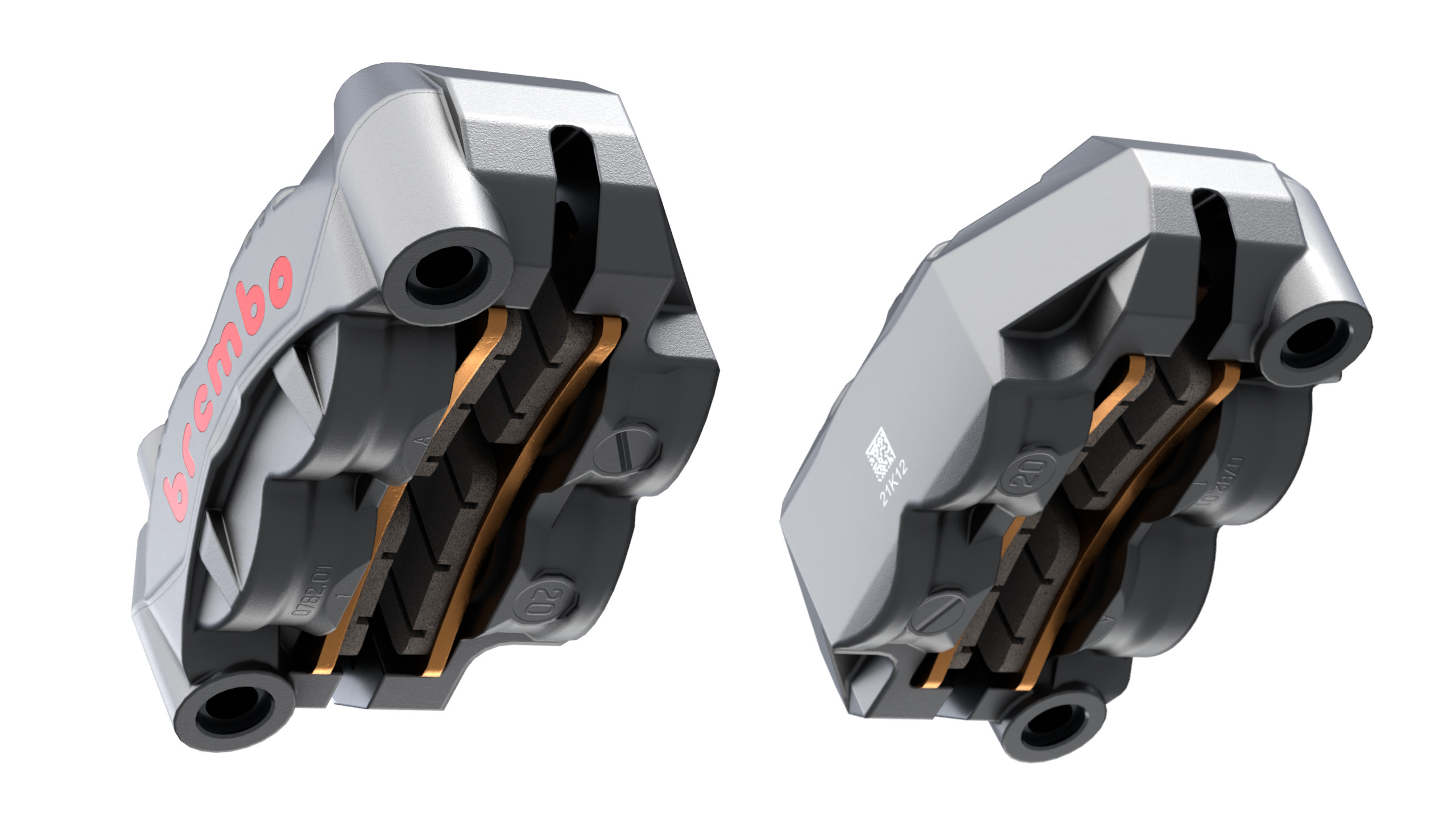 Brembo GP4 RS Caliper Low-poly 3D model_7