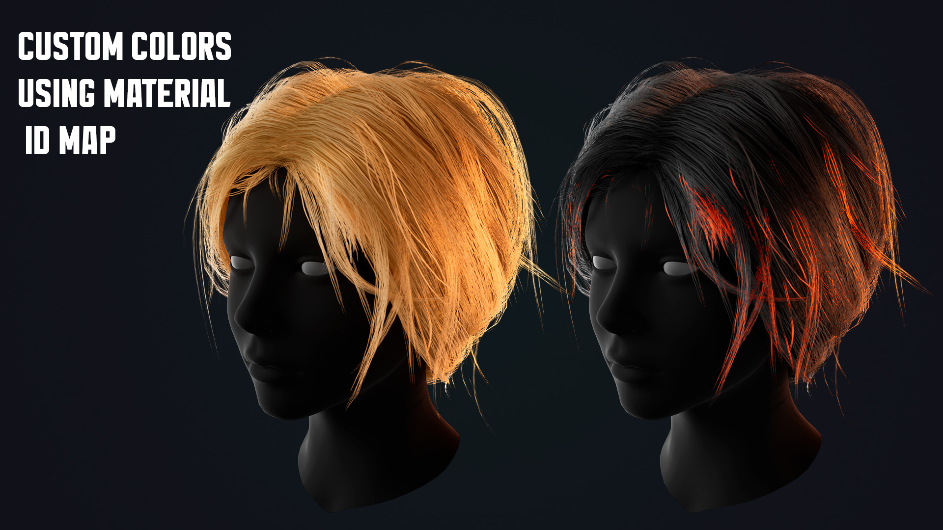 Female Haircut 2 Low-poly 3D model_1