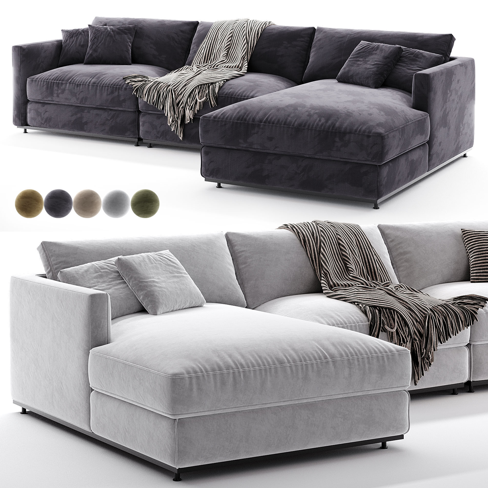 Milo Modular Sectional Sofa 3D model_5