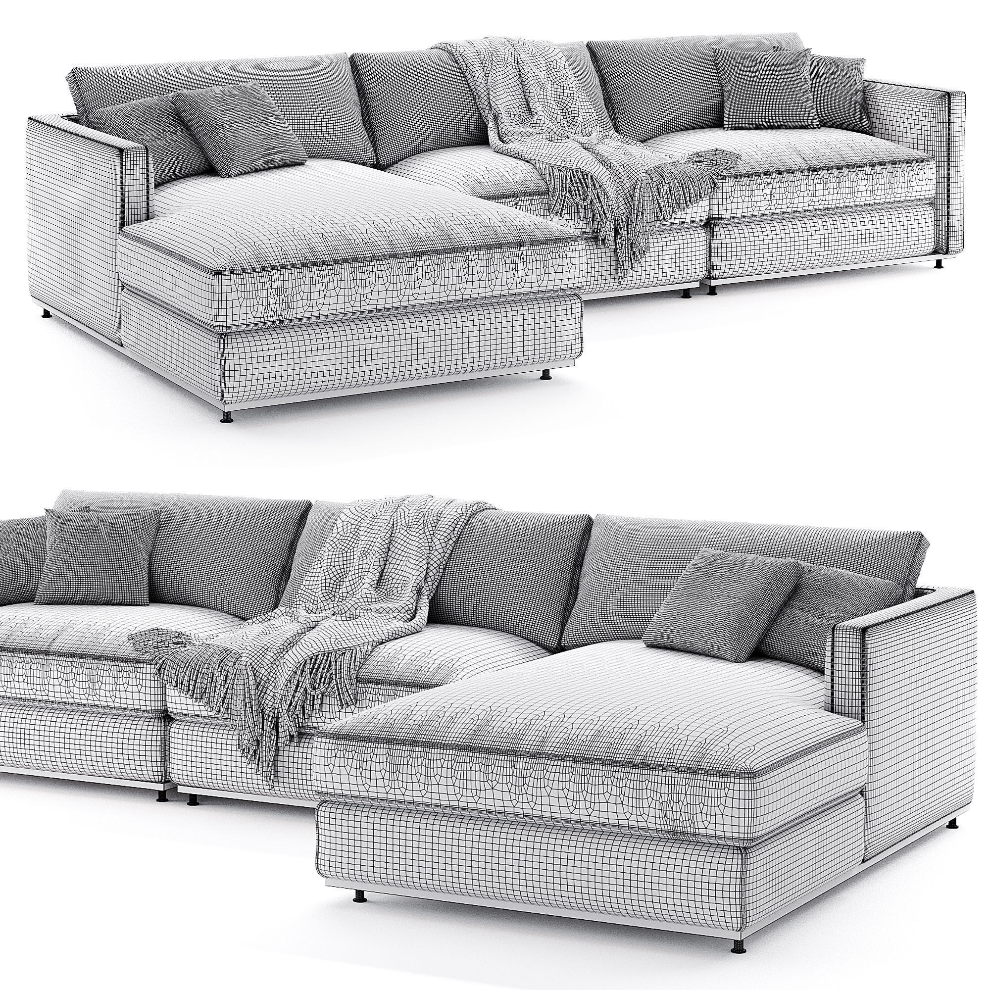 Milo Modular Sectional Sofa 3D model_6