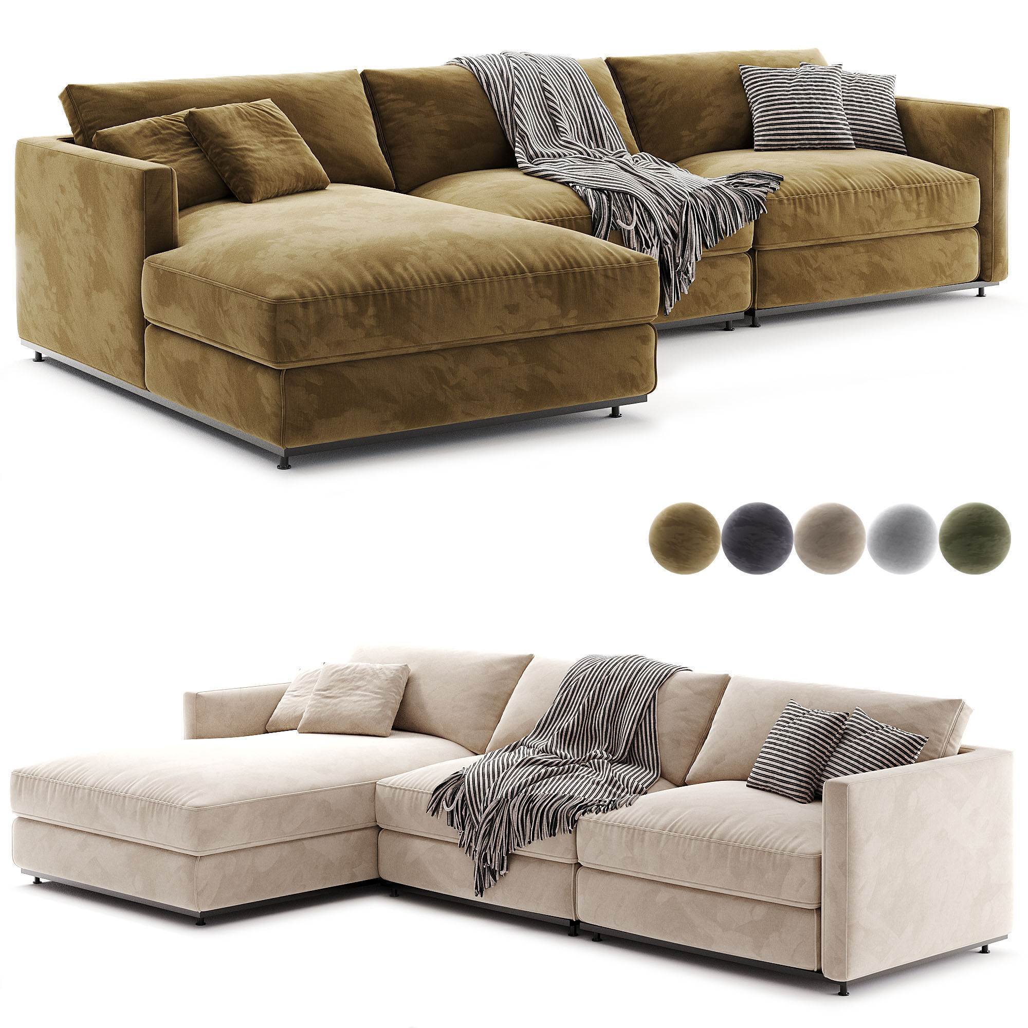 Milo Modular Sectional Sofa 3D model_2