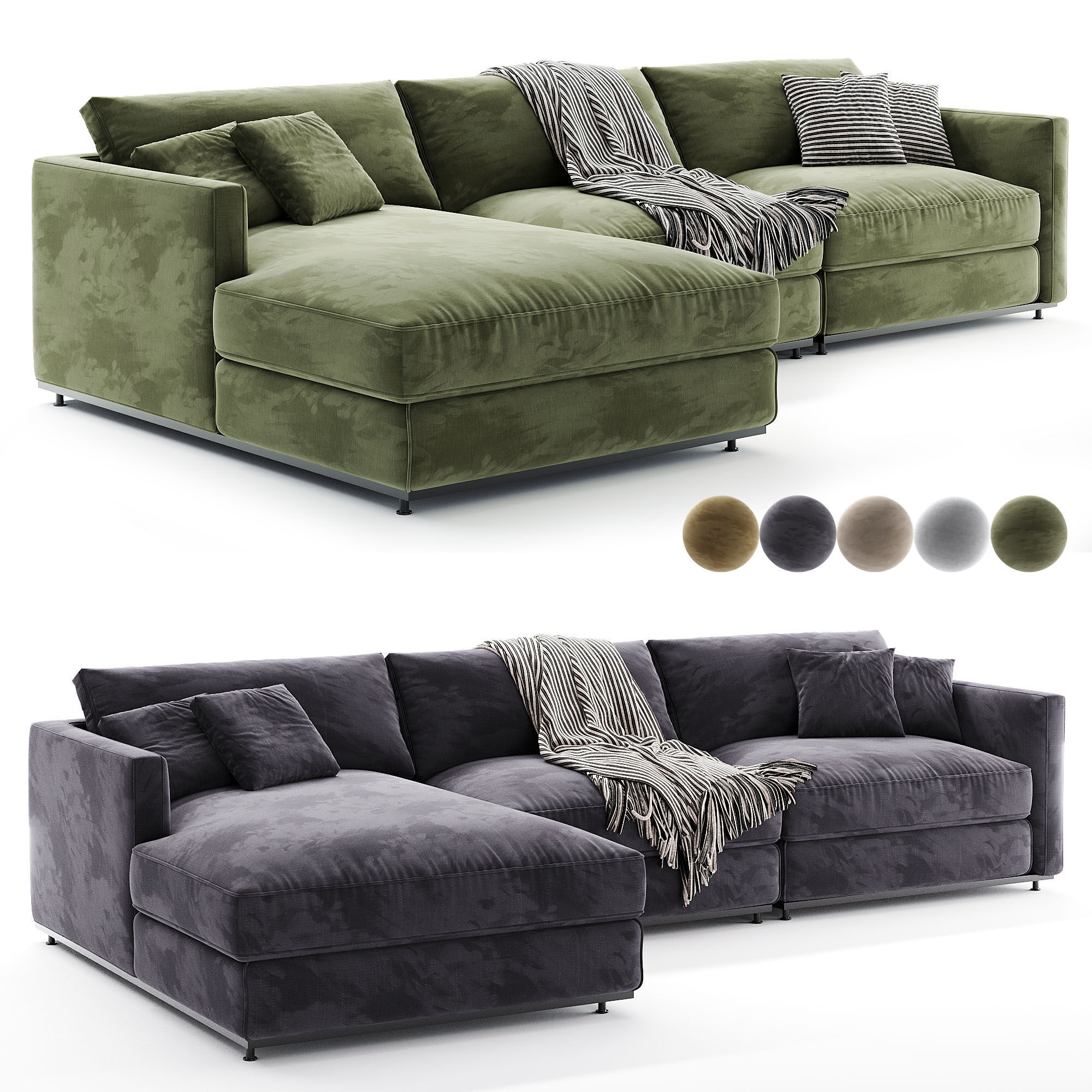 Milo Modular Sectional Sofa 3D model_3