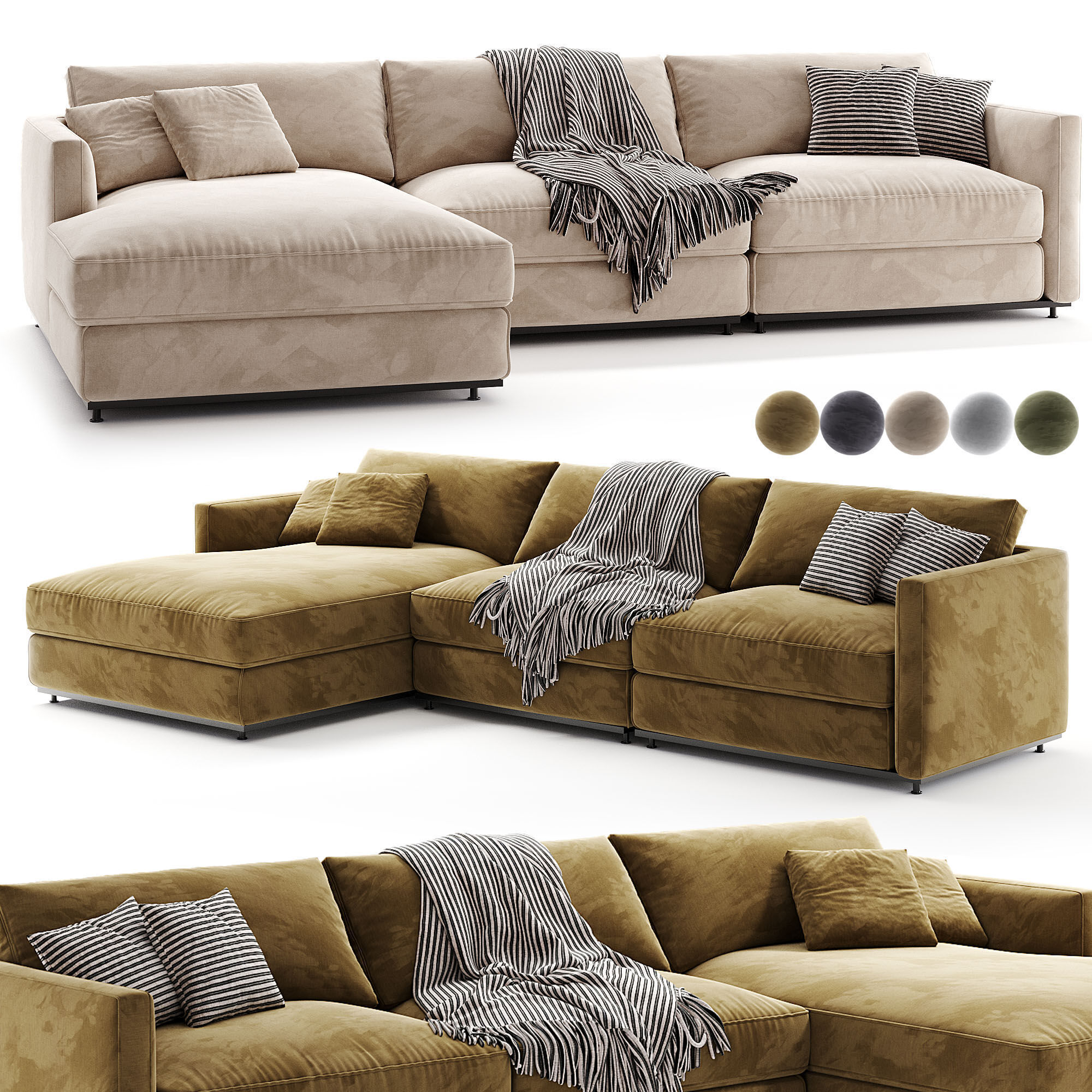 Milo Modular Sectional Sofa 3D model_4