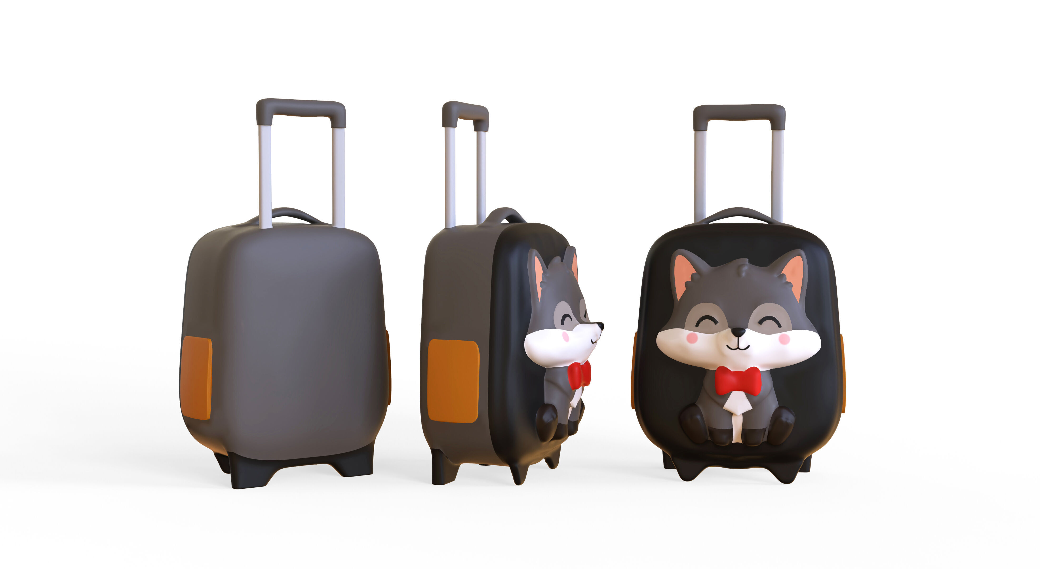 Low Poly - Suitcase Wolf Low-poly 3D model_3