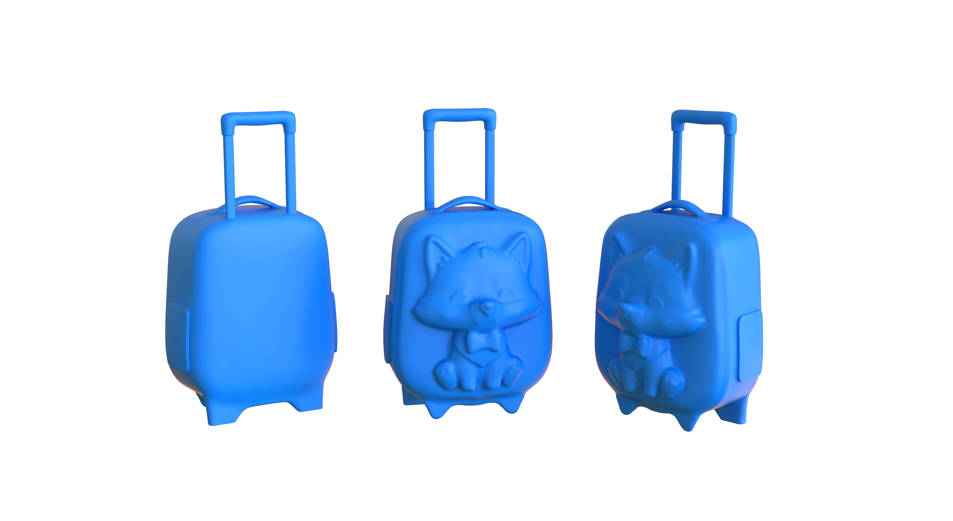 Low Poly - Suitcase Wolf Low-poly 3D model_4